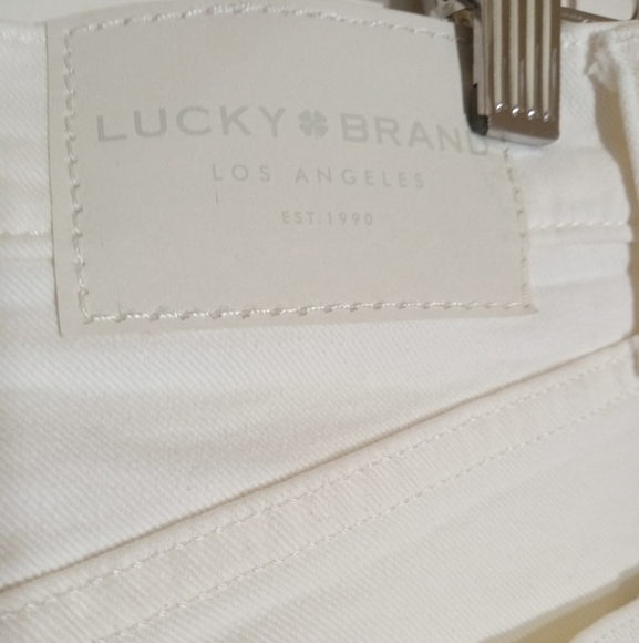 Lucky Brand Ava performance stretch mid rise skinny ankle jeans in white - Picture 11 of 11